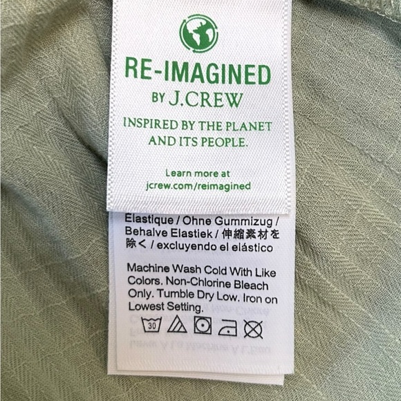 J.Crew Garden Soft Gauze Cotton Light Safe Green Button Sleeveless Top Sz Small - Picture 4 of 6